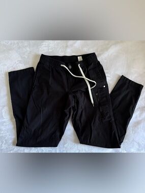 Vuori Ripstop pan Men's Black Joggers with White Drawcord size small